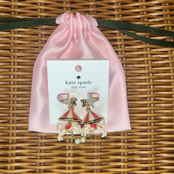 ♠️kate spade Winter Wonderland 3D Carousel Statement Dangling Earrings, NWT - Picture 11 of 14